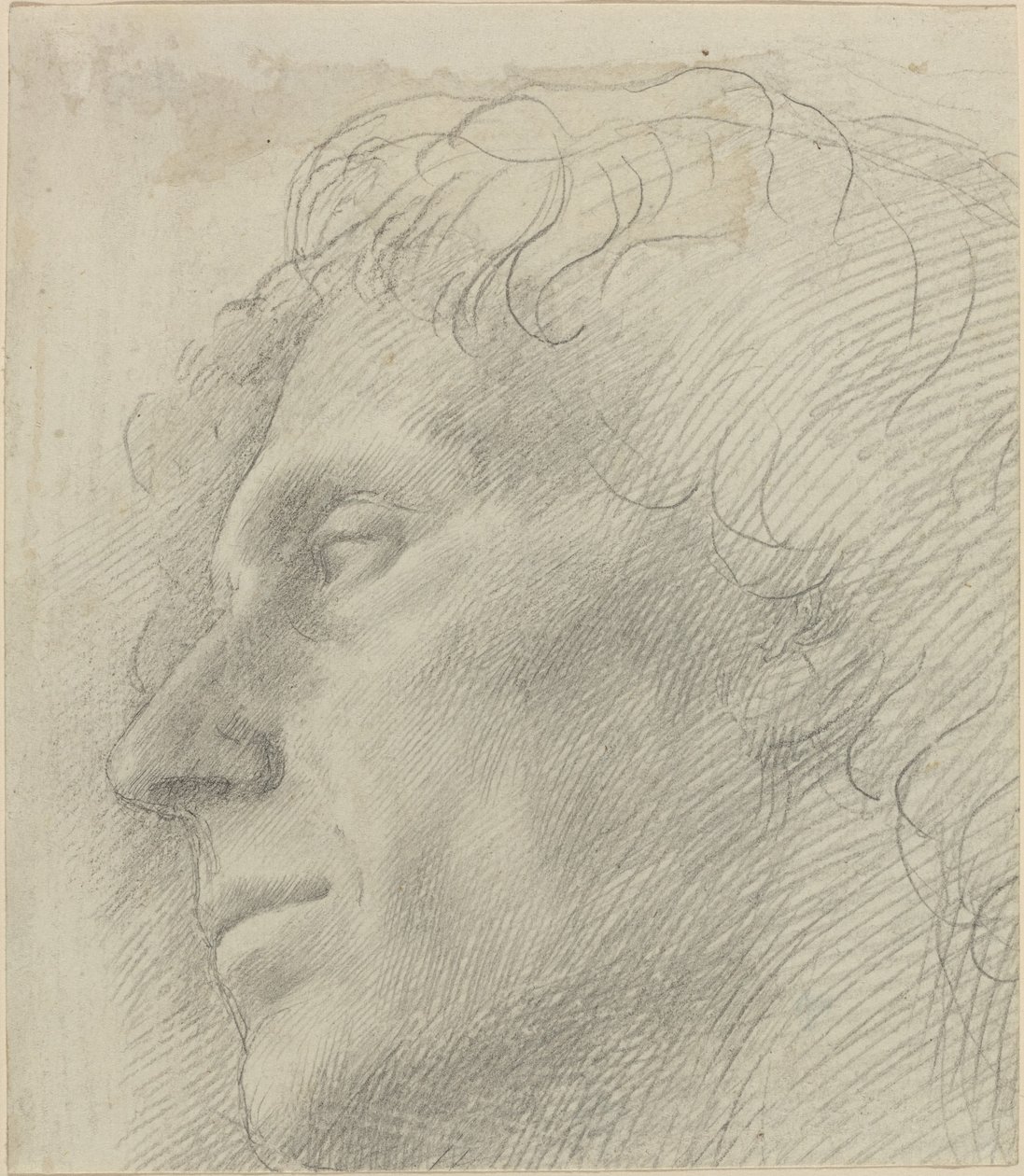 Vasemmalle päin olevan miehen pää. tekijältä Alphonse Legros