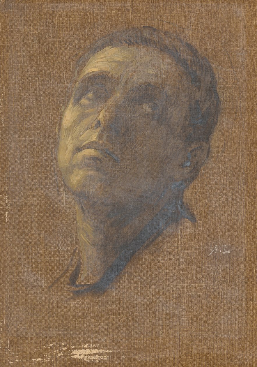 Ylöskäännettyjen silmien miehen pää tekijältä Alphonse Legros
