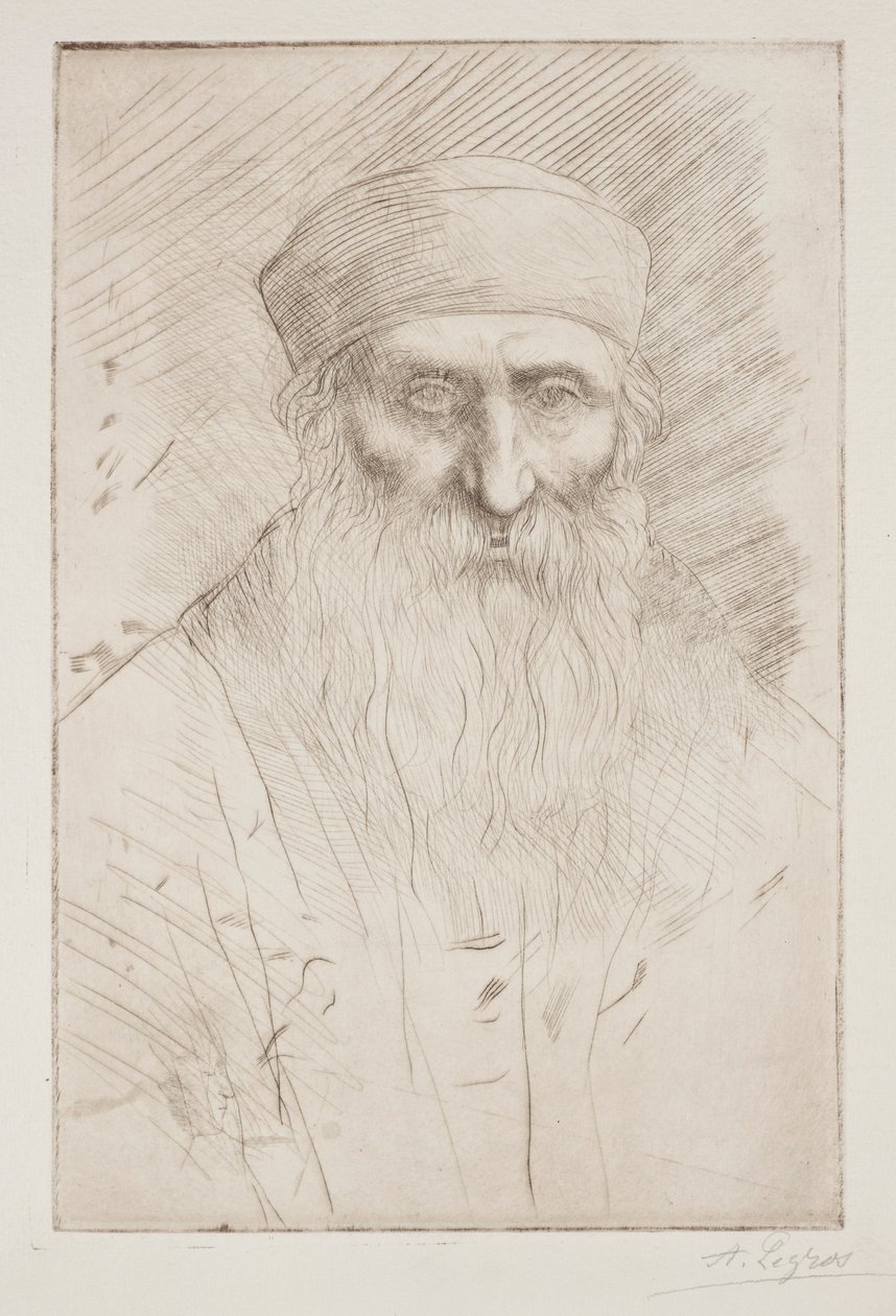 Pitkäpartaisen miehen pää. tekijältä Alphonse Legros