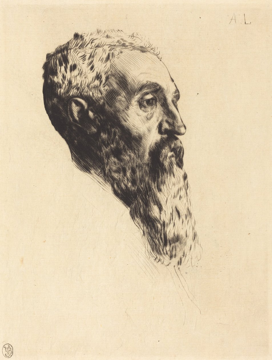 Mallin pää tekijältä Alphonse Legros