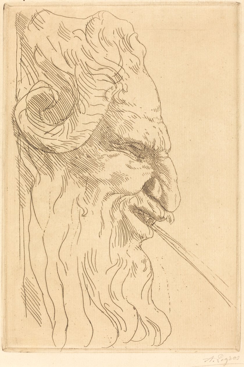 Satyr Tete de satyren johtaja. tekijältä Alphonse Legros