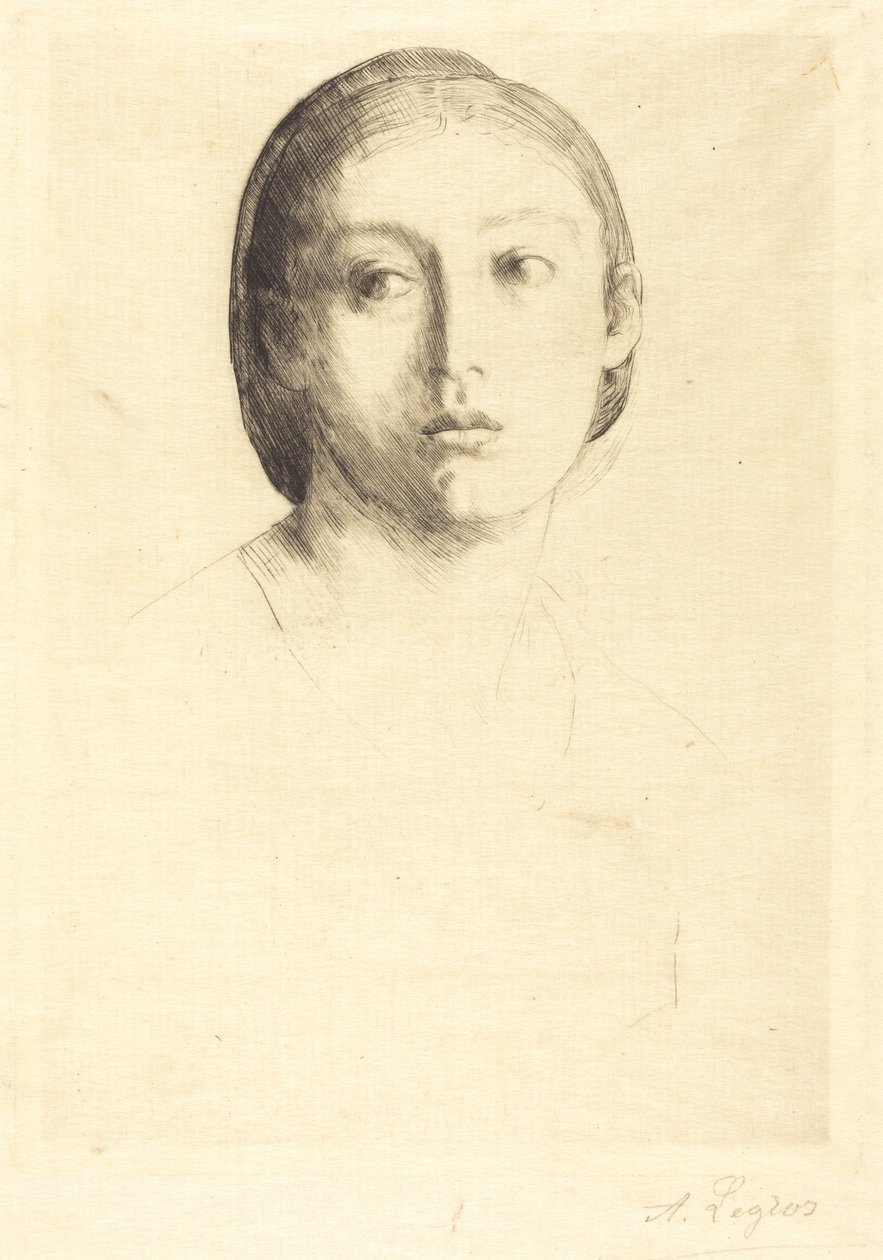 Nuoren tytön pää tekijältä Alphonse Legros