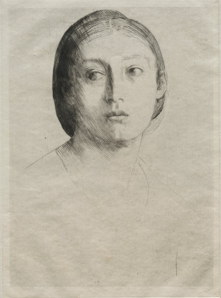 Nuoren tytön pää tekijältä Alphonse Legros