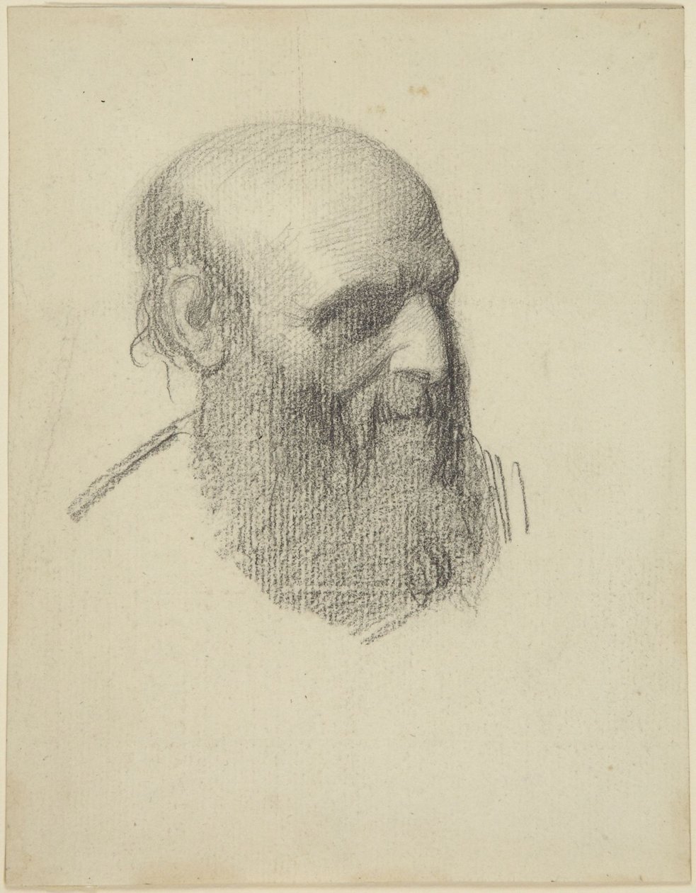 Parrakkaan miehen pää tekijältä Alphonse Legros
