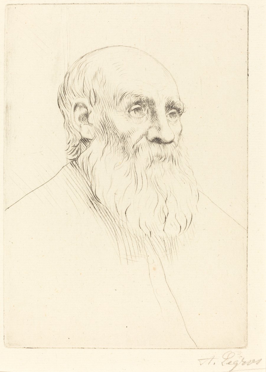 Head of an Old Man (Etude de tete) finlandès tekijältä Alphonse Legros