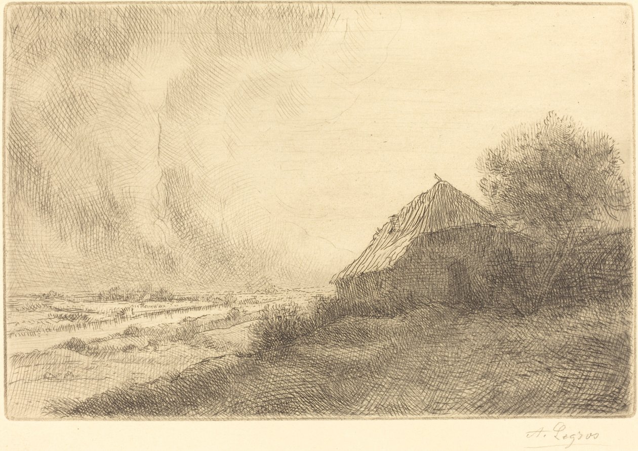 Hovel rinteellä Masure sur la colline. tekijältä Alphonse Legros