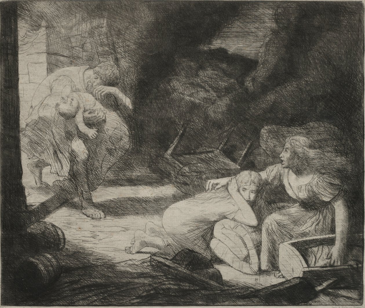 Lincendie, 1876. tekijältä Alphonse Legros