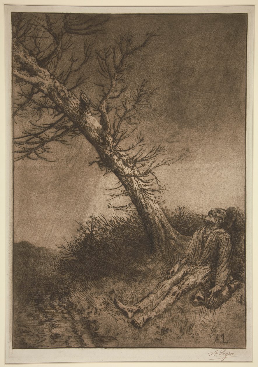 La mort du vagabond (Vagabondin kuolema) tekijältä Alphonse Legros