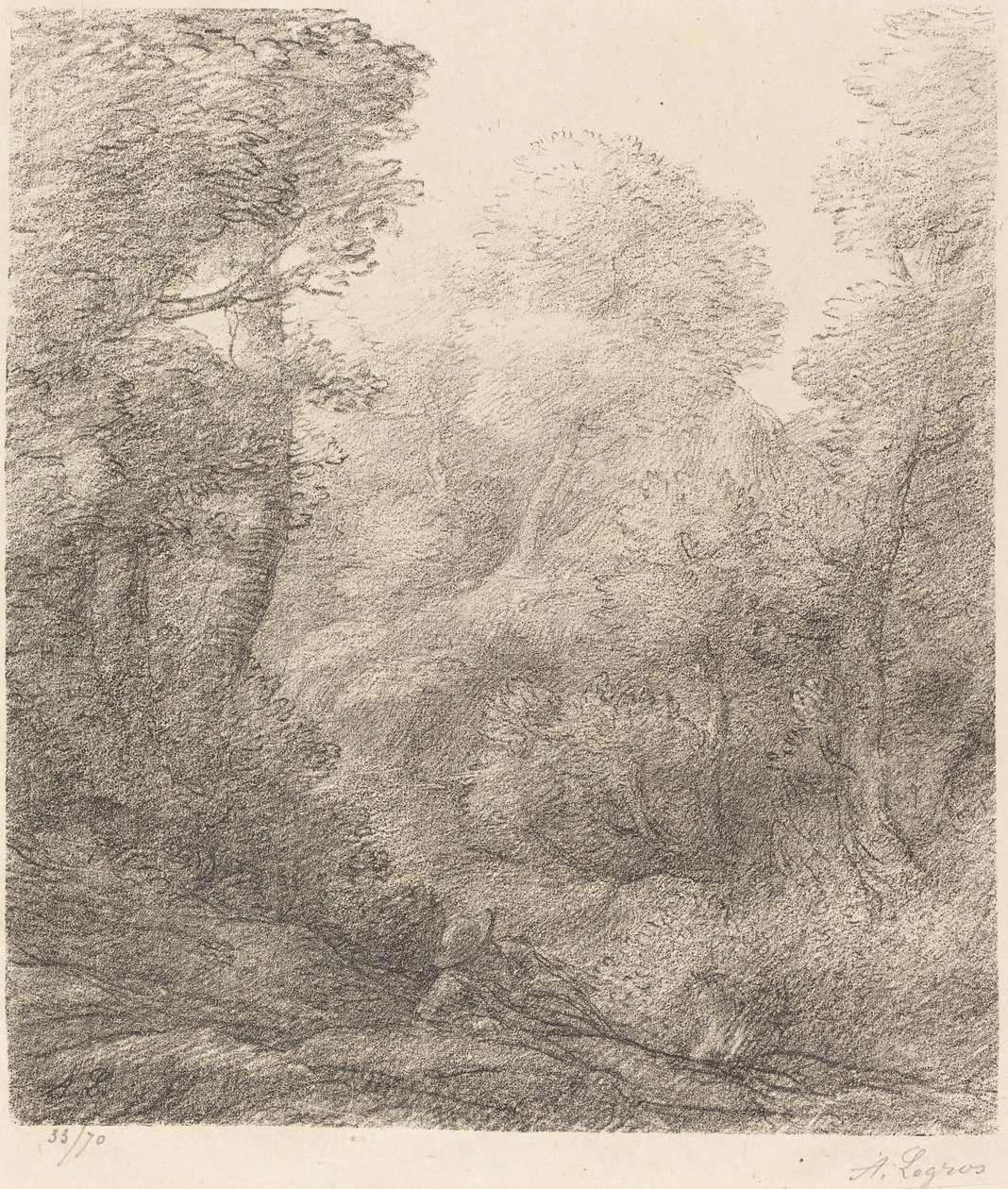 Maisema: Aamun sumu tekijältä Alphonse Legros
