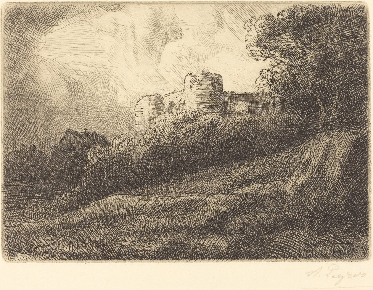 Maisema Maisema. tekijältä Alphonse Legros