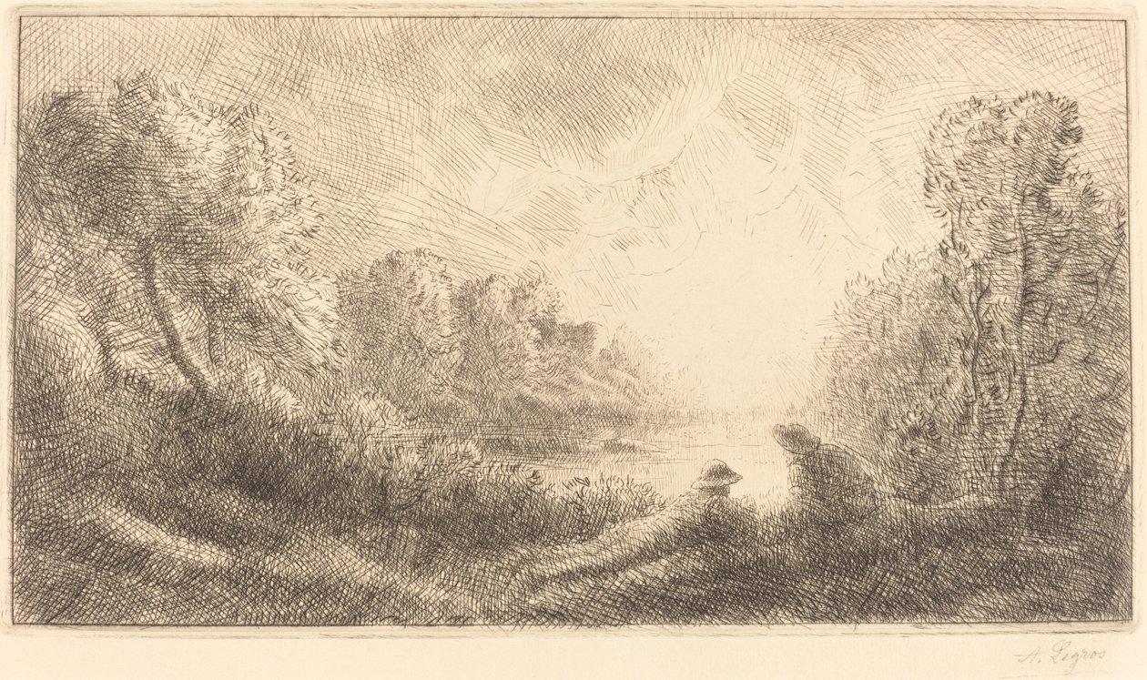 Maisema: Auringonnousu tekijältä Alphonse Legros