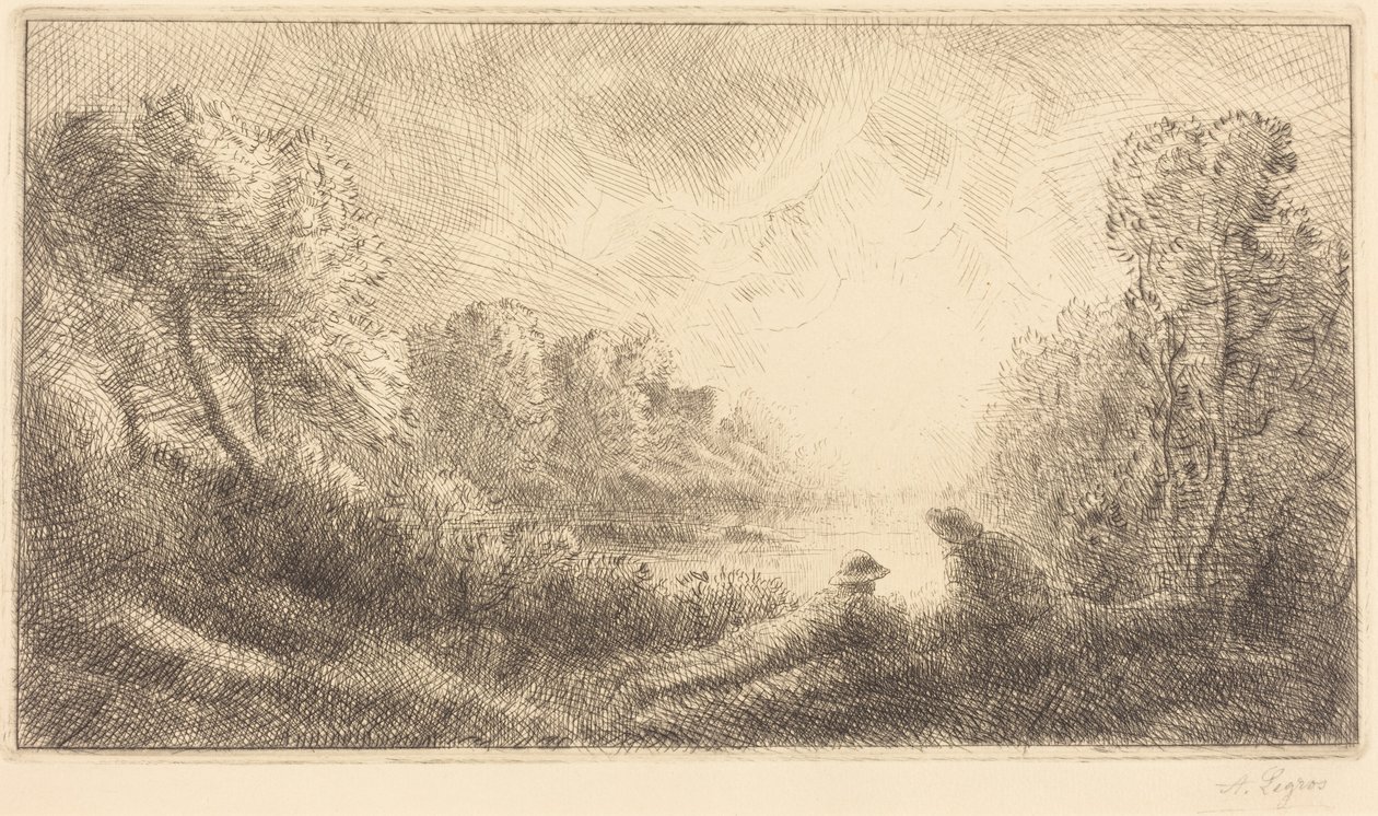 Maisema: Auringonnousu tekijältä Alphonse Legros