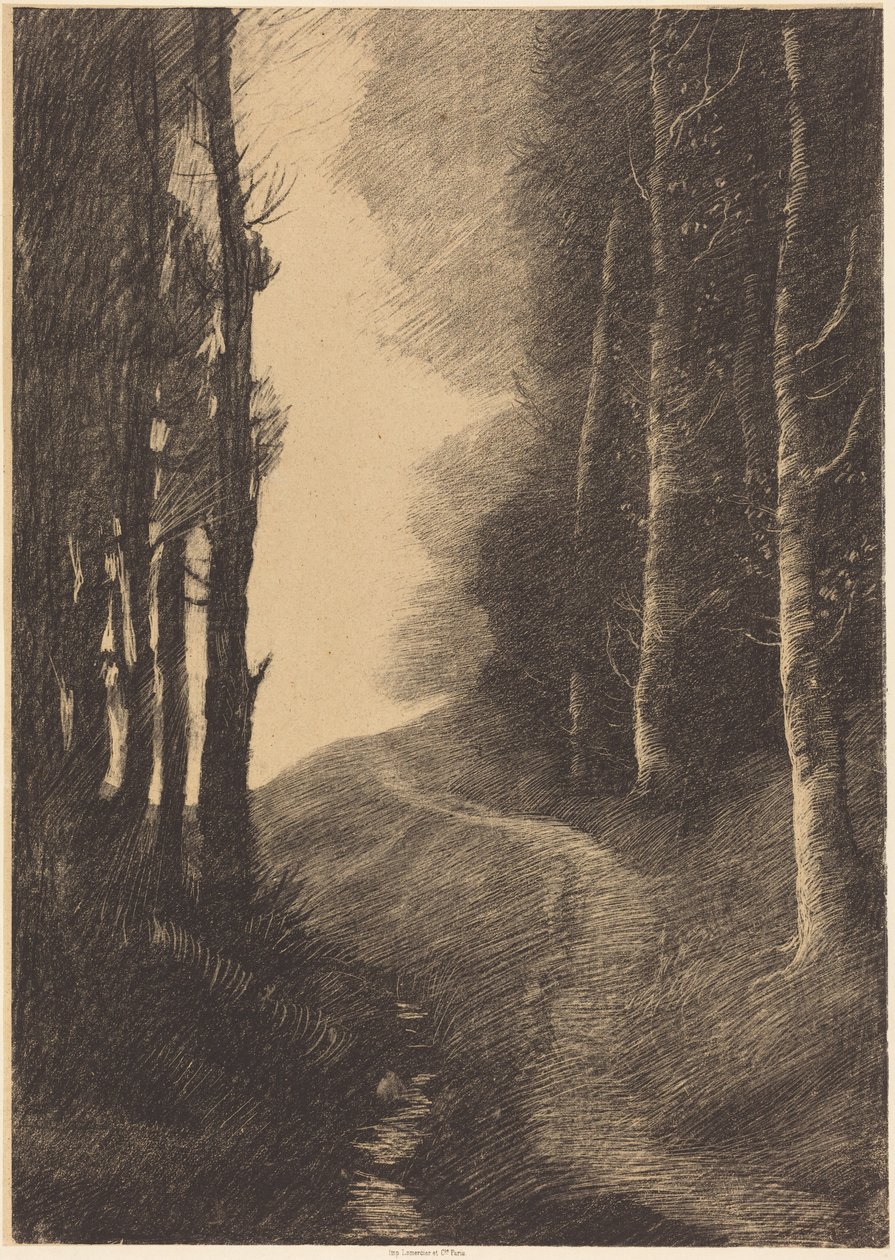 Maisema ja koivuja tekijältä Alphonse Legros