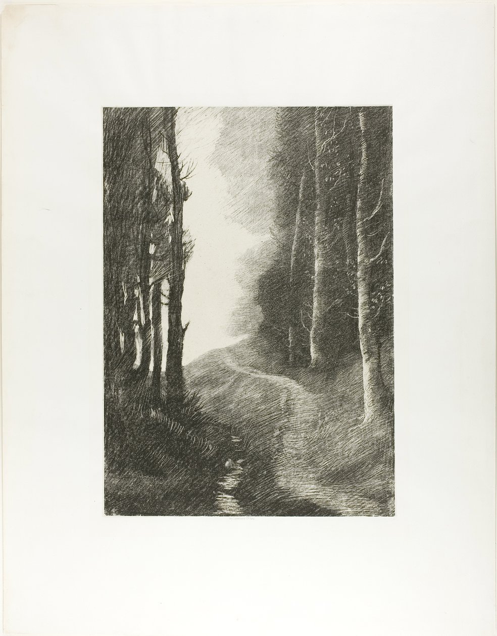 Maisema koivuilla tekijältä Alphonse Legros