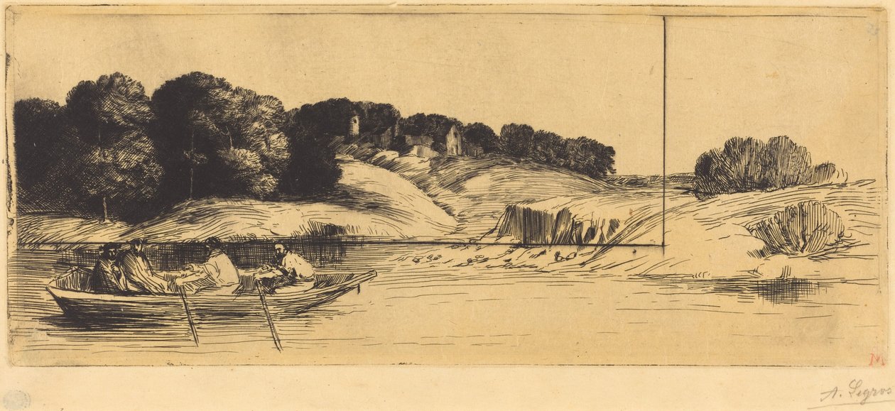 Maisema ja vene, 1. levy  (Maisema ja vene) tekijältä Alphonse Legros