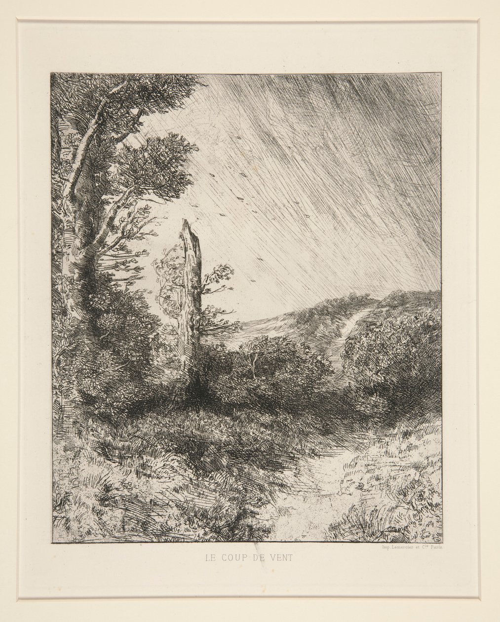 Le Coup de Vent (tuulenpuuska) tekijältä Alphonse Legros