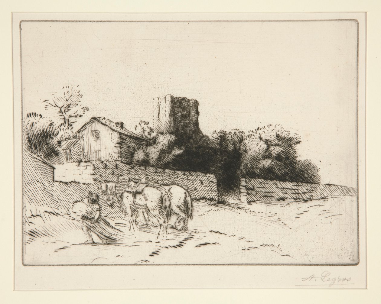 Le mur du presbytere (pastorin muuri) tekijältä Alphonse Legros