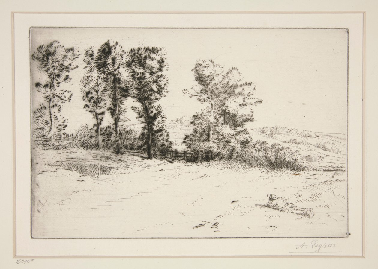 Le pre ensoleille (Meadow in Sunshine) tekijältä Alphonse Legros