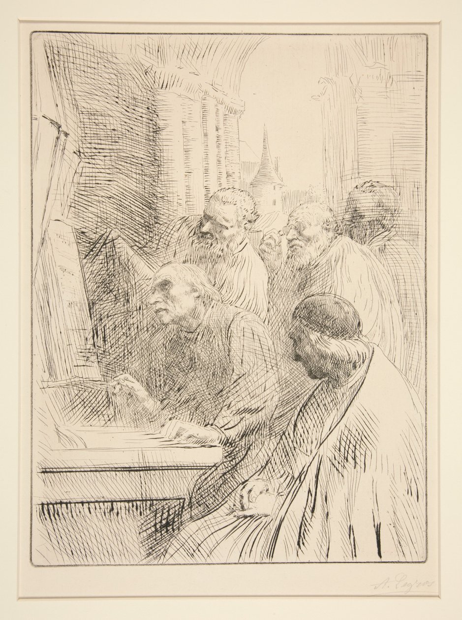 Munkit kirkossa tekijältä Alphonse Legros