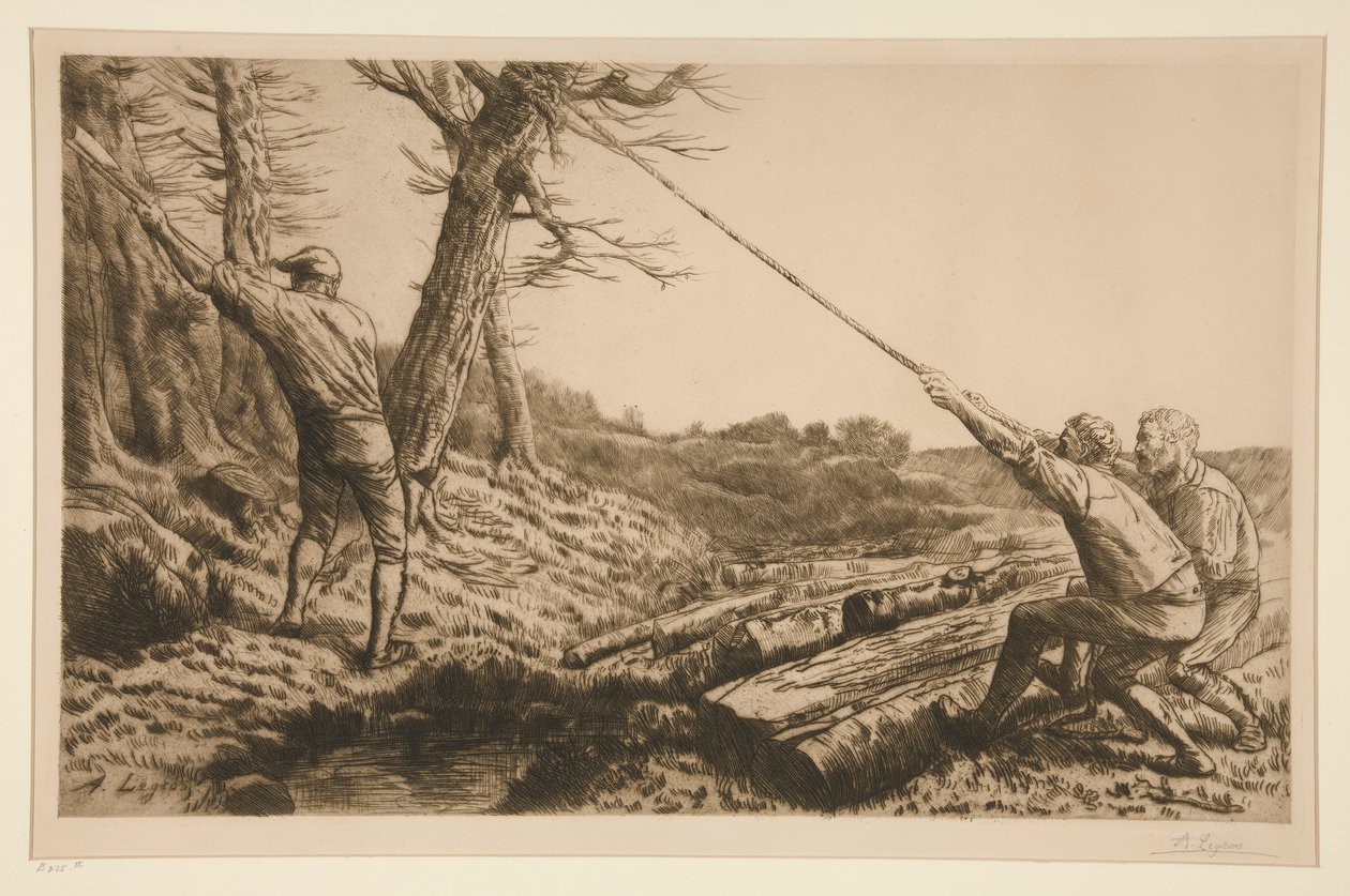Les bucherons (puunleikkurit) tekijältä Alphonse Legros