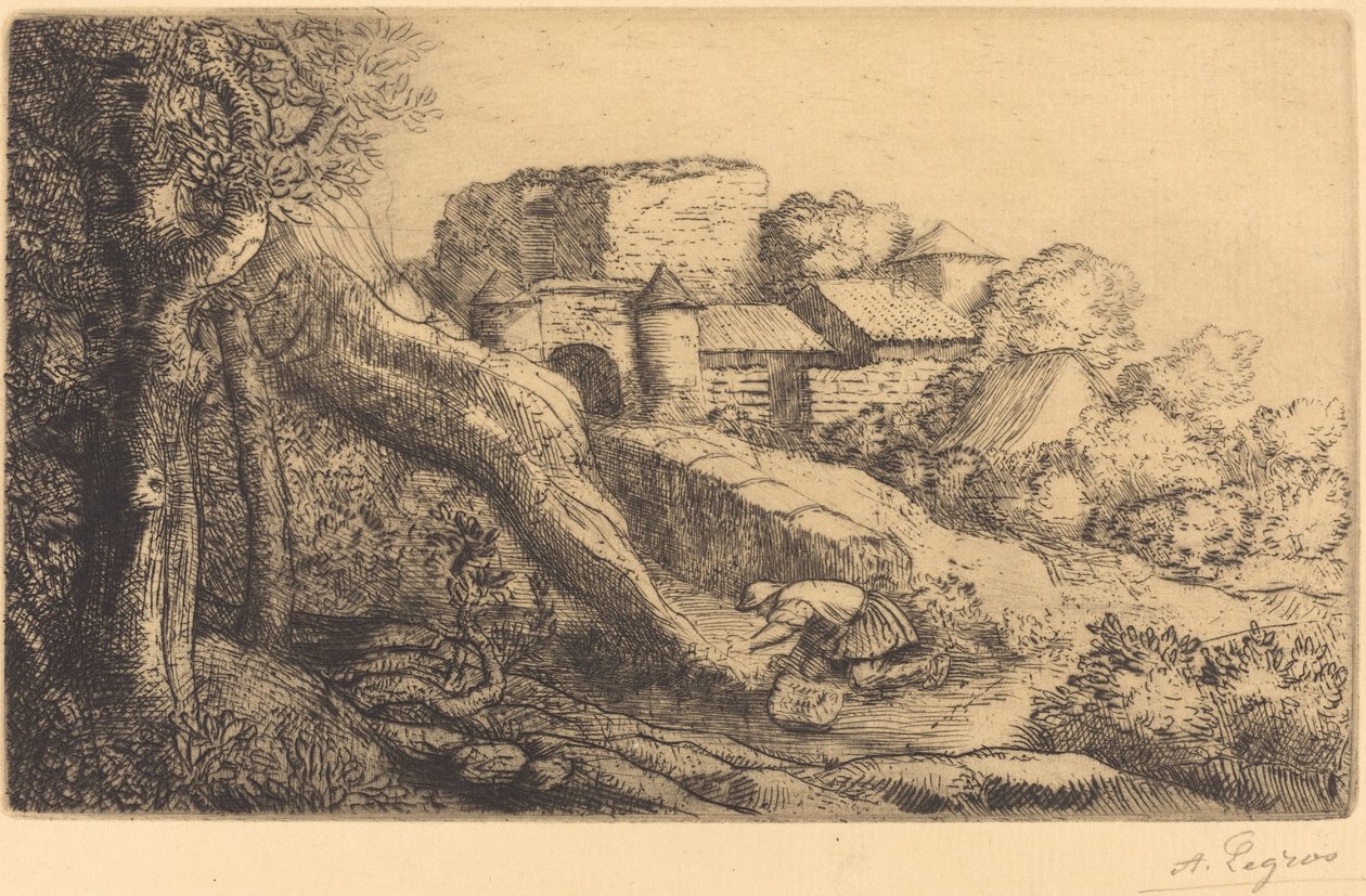 Pieni ruohonpolttaja tekijältä Alphonse Legros