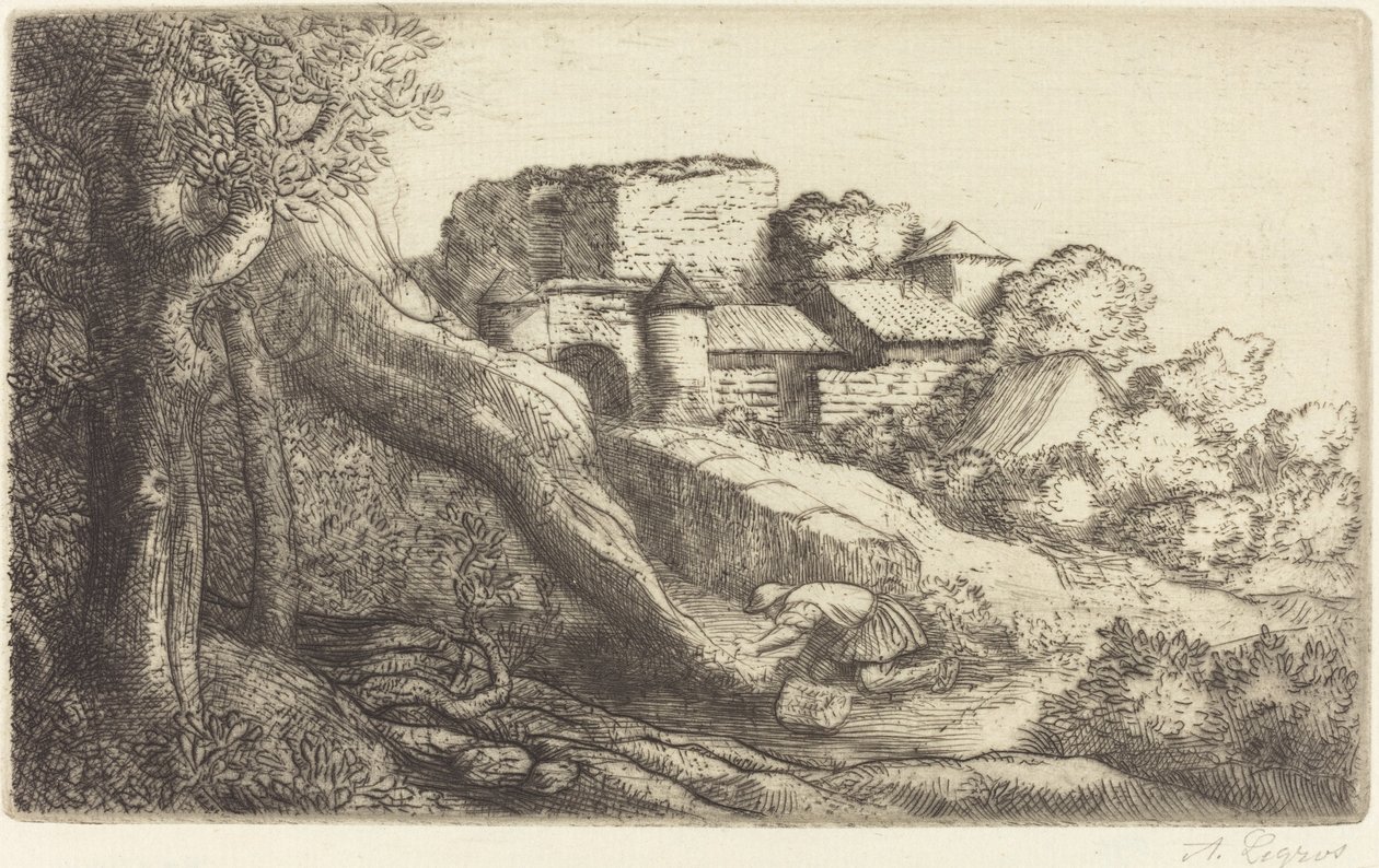 Little Burner of Grass Pieni ruohonpolttaja. tekijältä Alphonse Legros