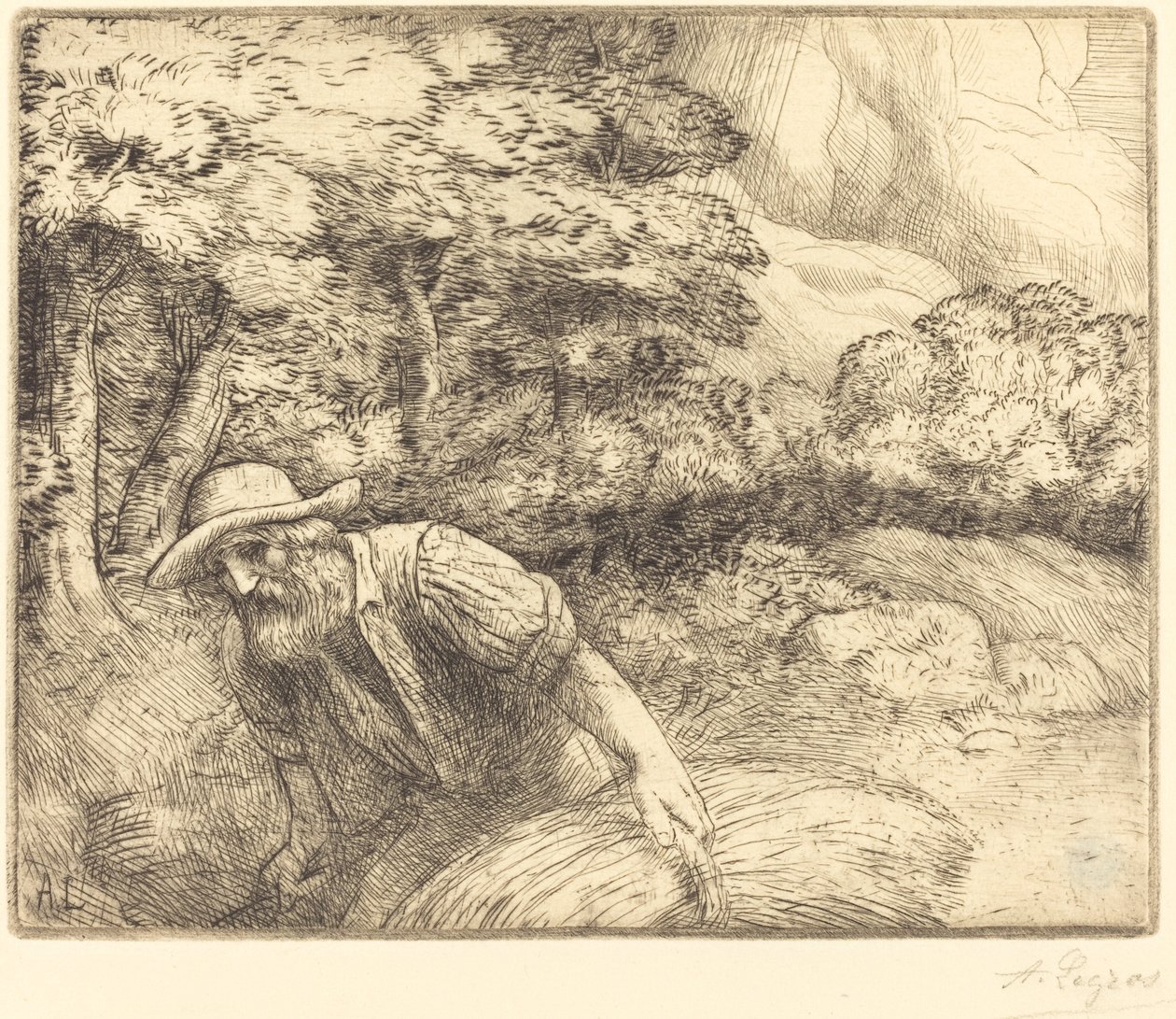 Mies ravinnonhaku Mies ravinnonhaku. tekijältä Alphonse Legros