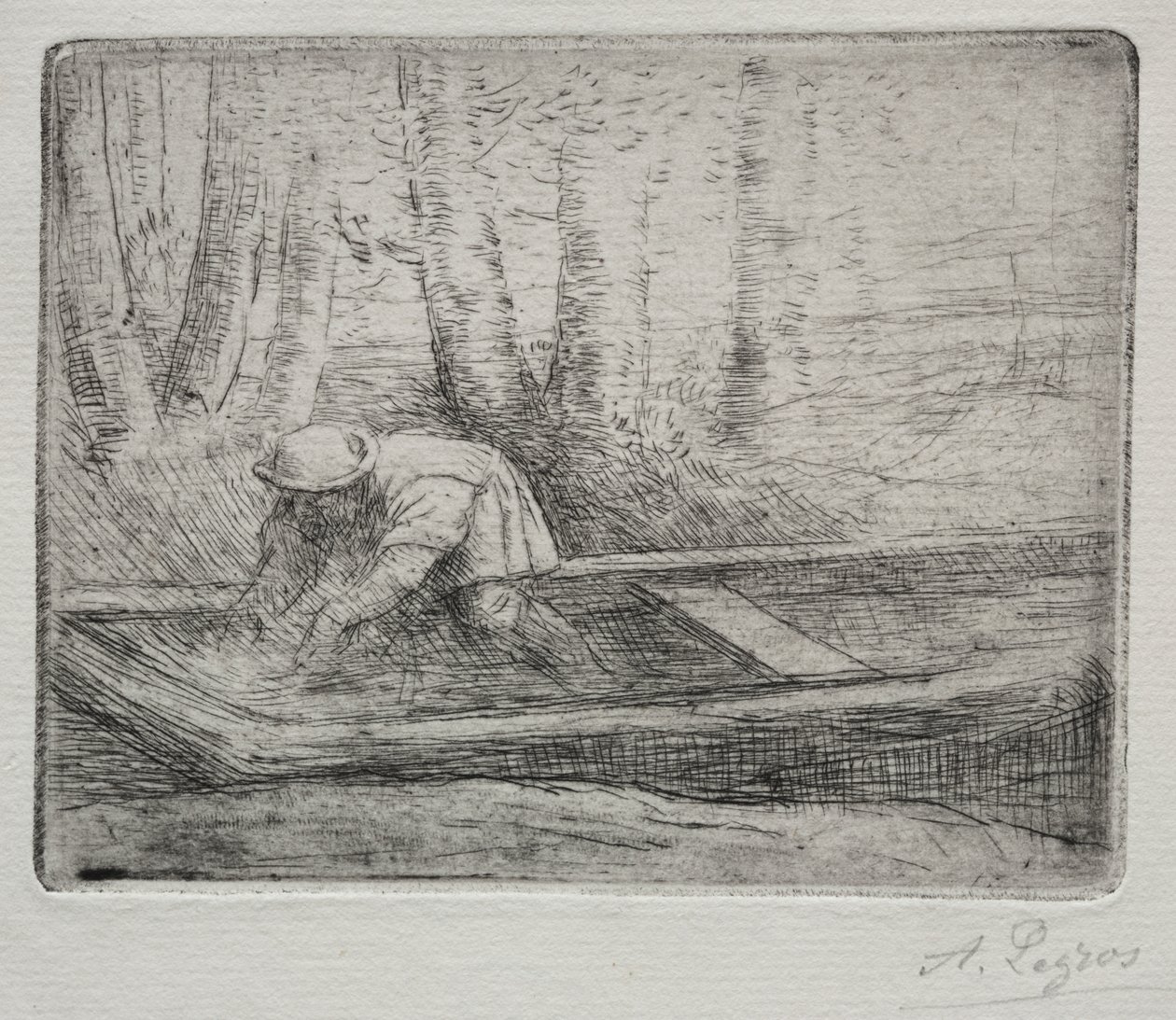 Mies puntissa tekijältä Alphonse Legros