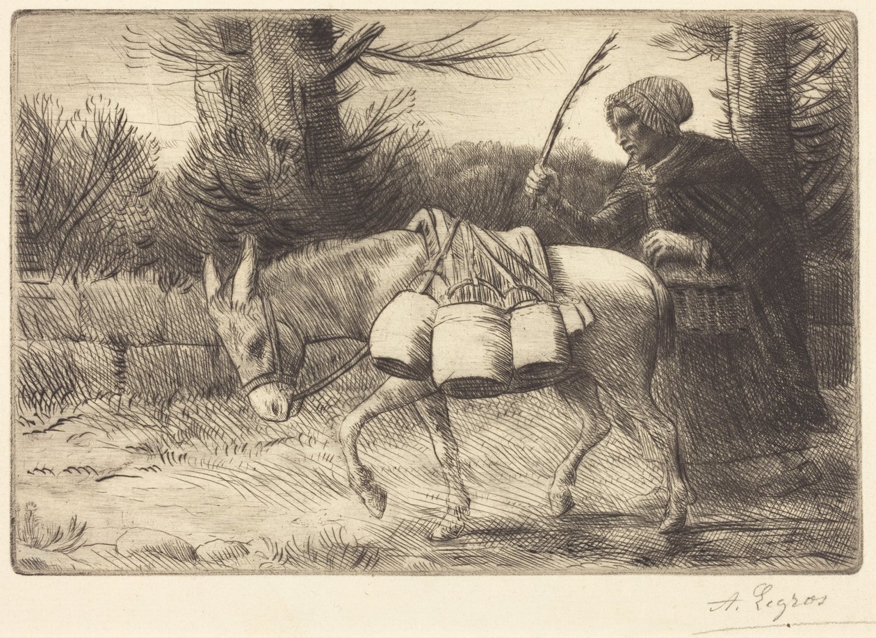 Boulognen maitotyttö, 3. laatta tekijältä Alphonse Legros