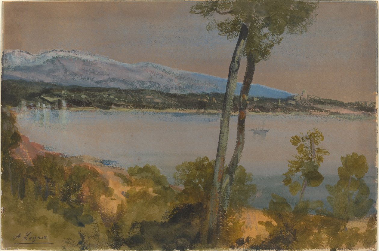 Vuoria nähtynä järven takaa tekijältä Alphonse Legros