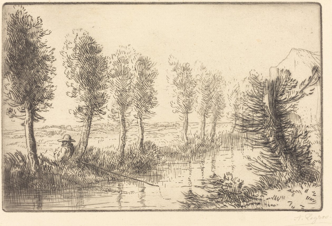 Lähellä myllyä (Pres du Moulin) tekijältä Alphonse Legros