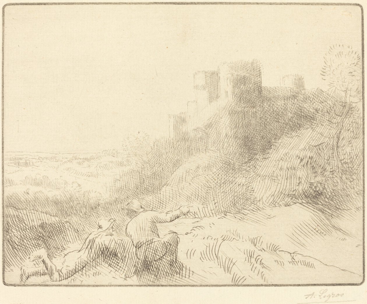 Old Chateau Vanha linna. tekijältä Alphonse Legros