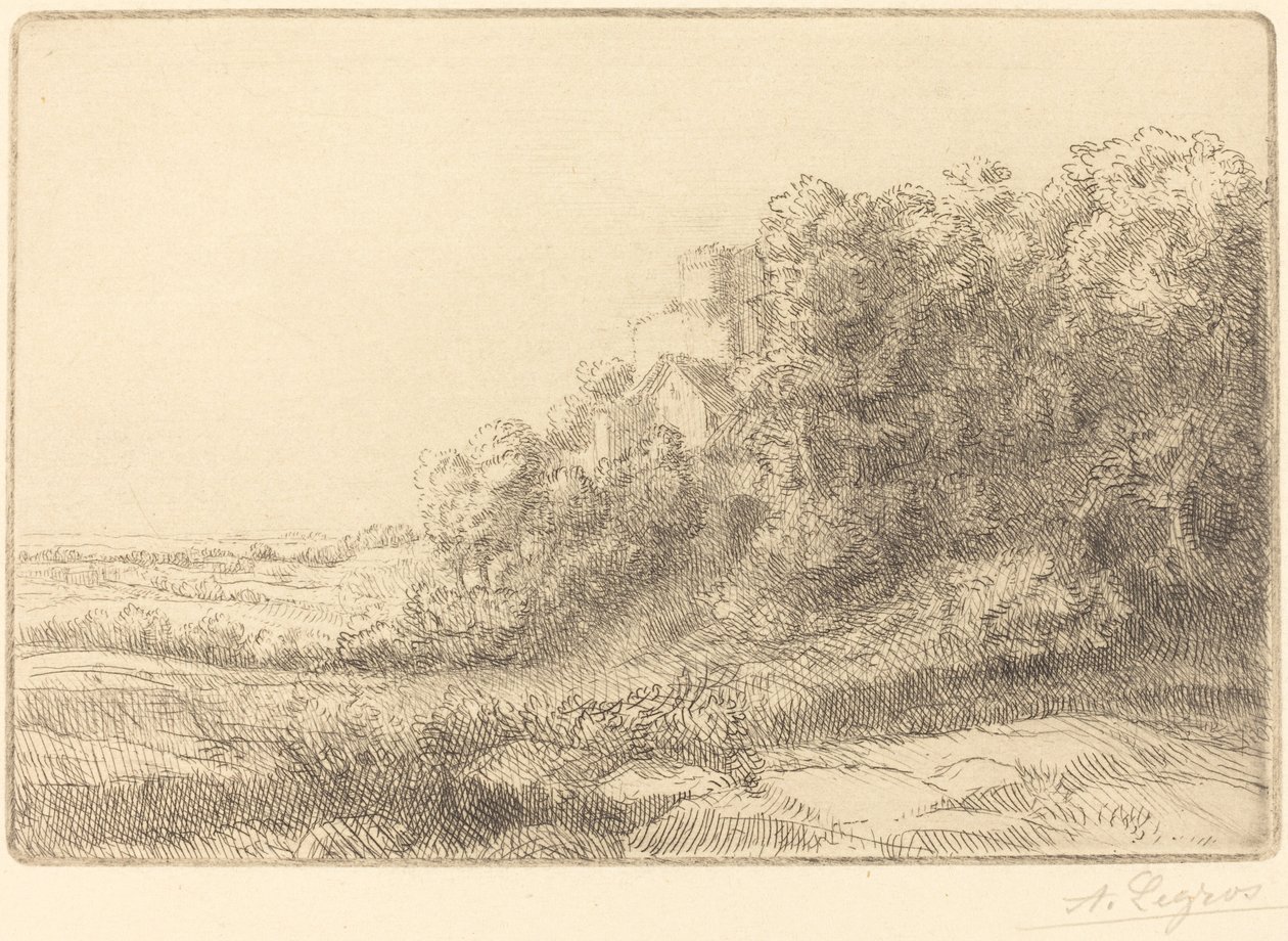 Old Chateau Vanha linna. tekijältä Alphonse Legros