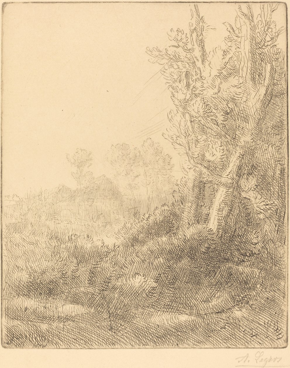 Vanha kylä tekijältä Alphonse Legros