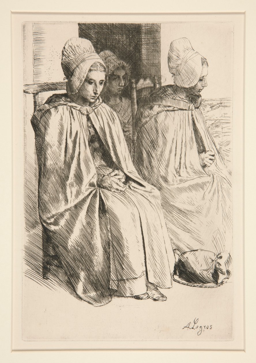 Paysannes des Environe de Boulogne (talonpojat Boulognen naapurustossa) tekijältä Alphonse Legros