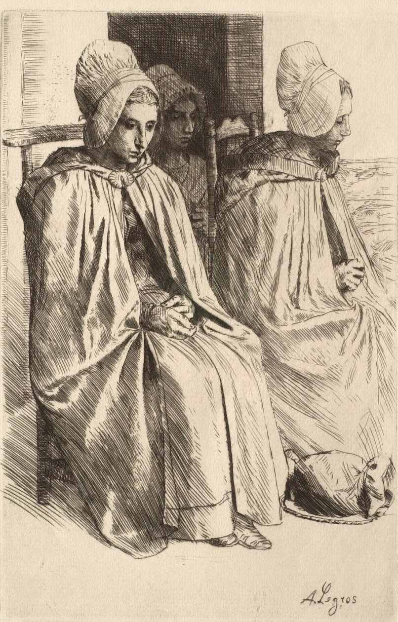 Talonpoikaisnaisia Boulognen lähistöltä tekijältä Alphonse Legros