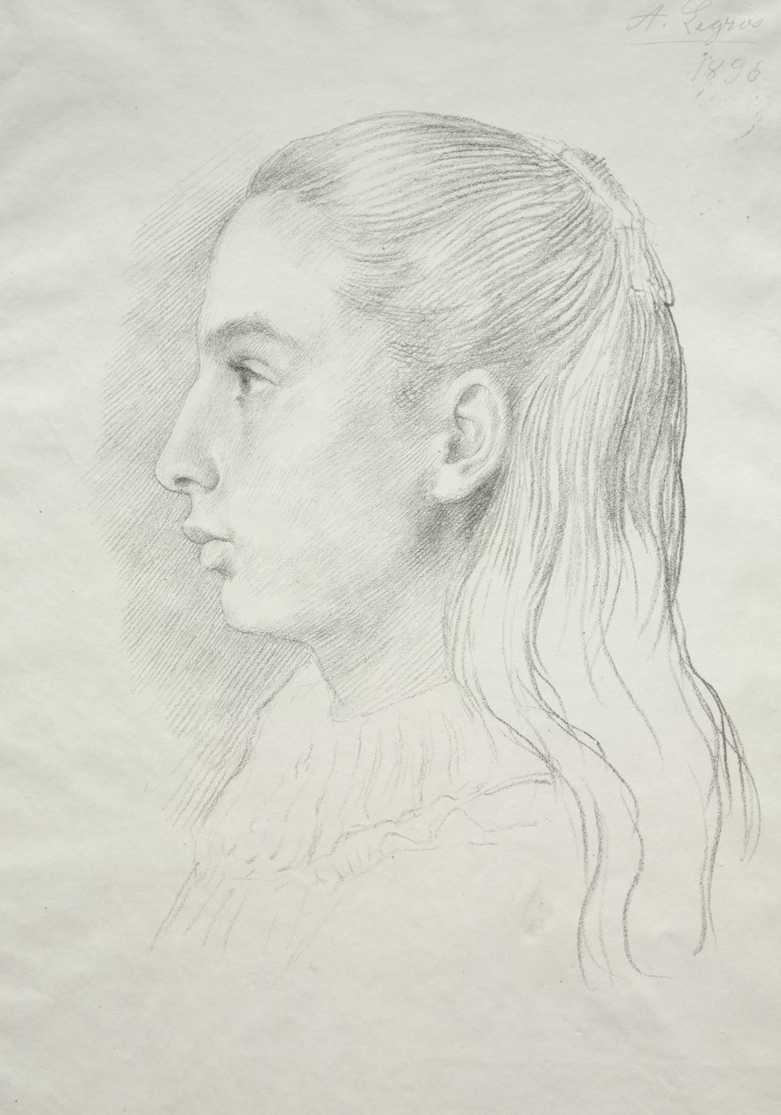Neiti Nora E. Legrosin muotokuva tekijältä Alphonse Legros