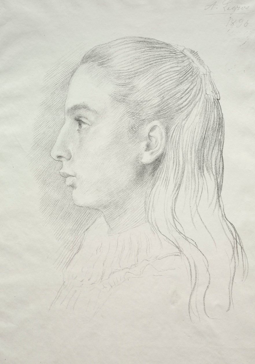 Muotokuva neiti Nora E. Legrosista, 1896. tekijältä Alphonse Legros