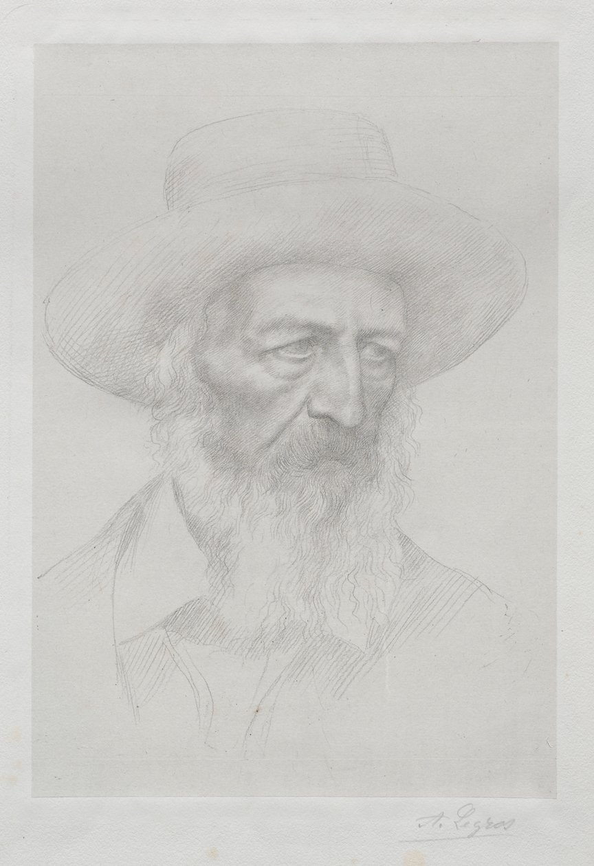 Alfred Lord Tennysonin muotokuva. tekijältä Alphonse Legros