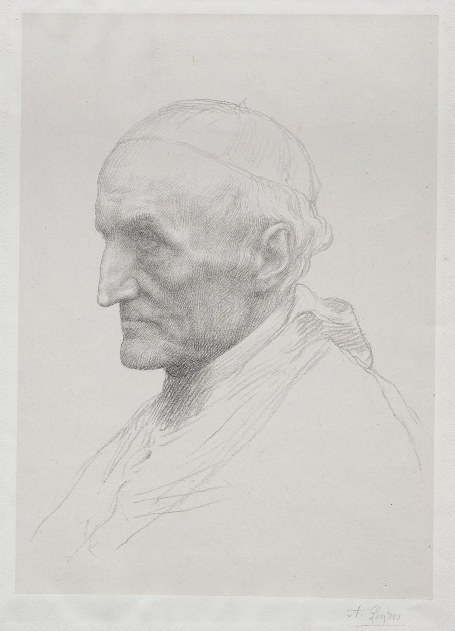 Kardinaali Manningin muotokuva, toinen levy. tekijältä Alphonse Legros