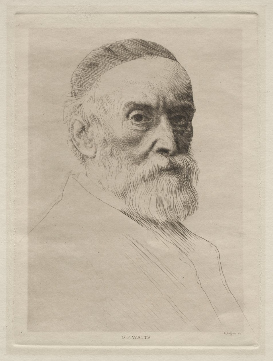 George Frederic Wattsin muotokuva tekijältä Alphonse Legros