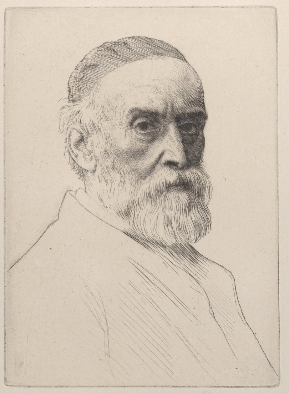 George Frederic Wattsin muotokuva, 1879. tekijältä Alphonse Legros