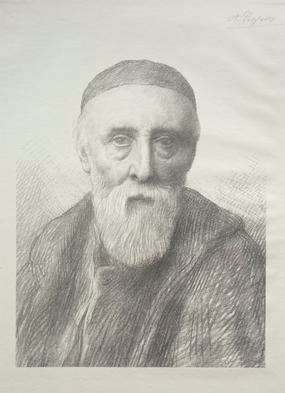 George Frederic Wattsin muotokuva, toinen levy. tekijältä Alphonse Legros