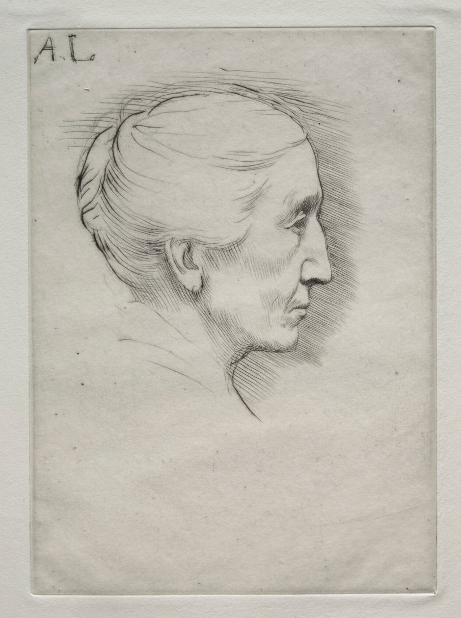 Mmen muotokuva. Emily Hughesin ensimmäinen lautanen. tekijältä Alphonse Legros
