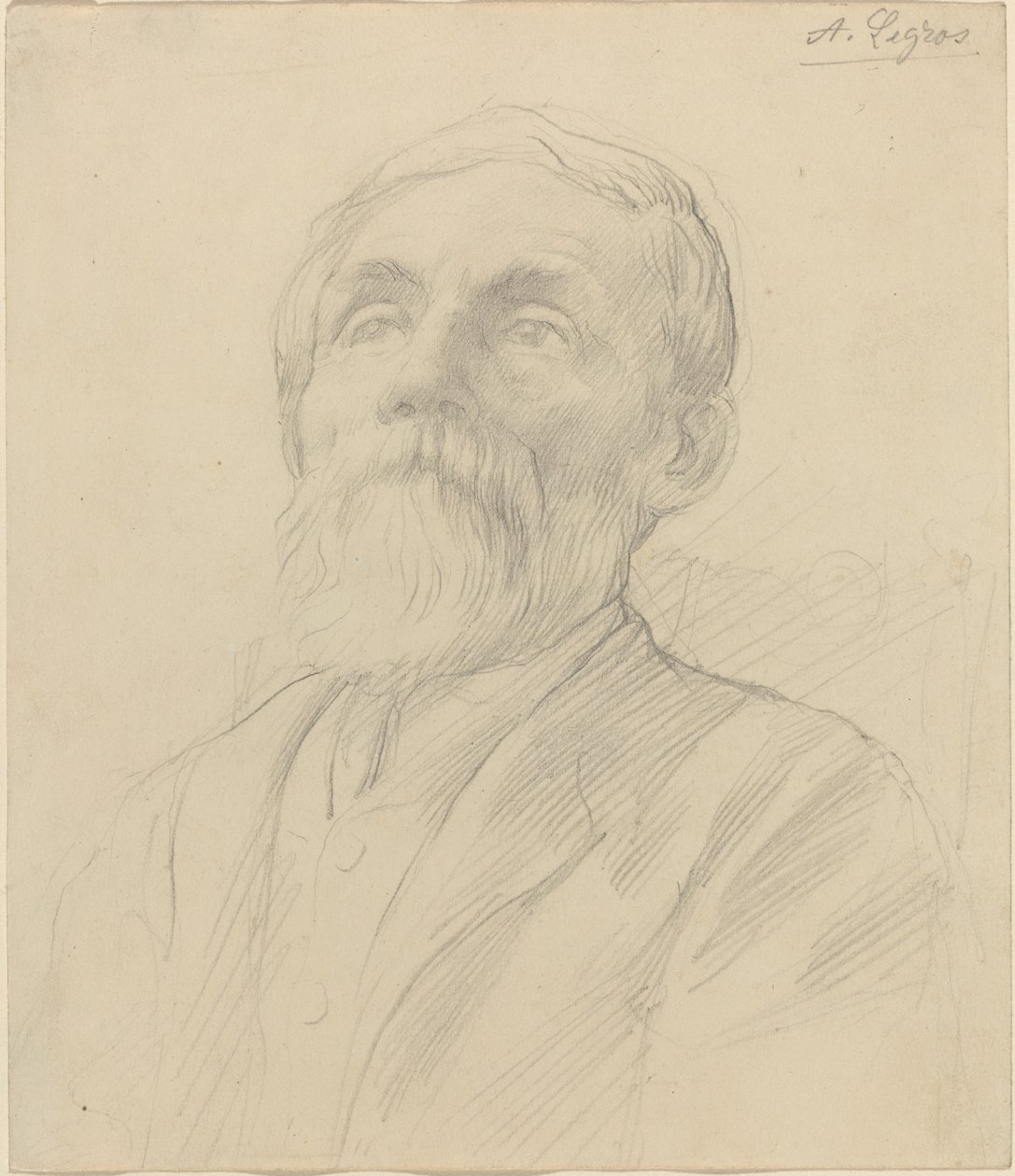 Vanhan miehen muotokuva. tekijältä Alphonse Legros