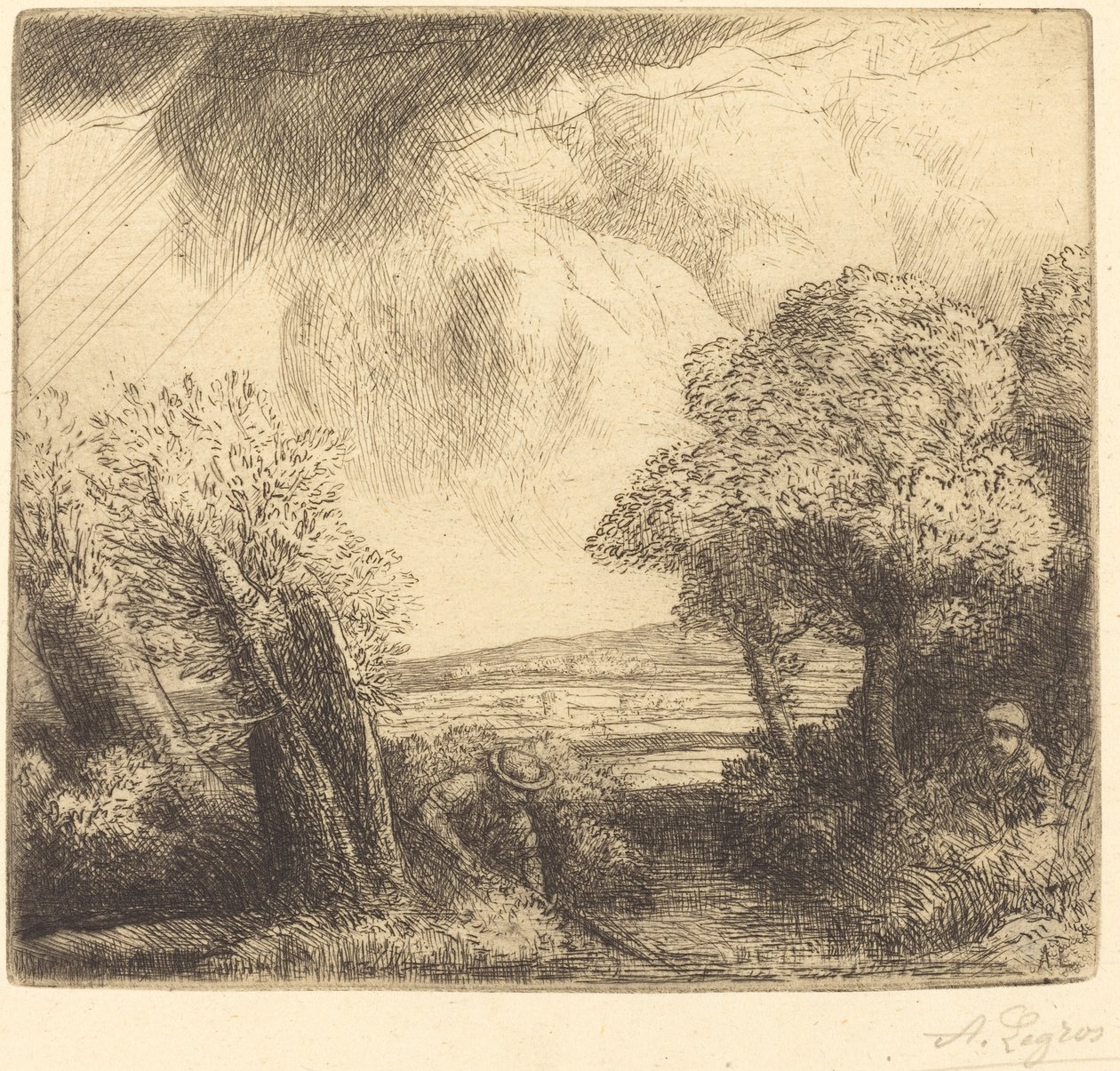 Trastimenen järven muisto (Souvenir du lac de Trastimene) tekijältä Alphonse Legros