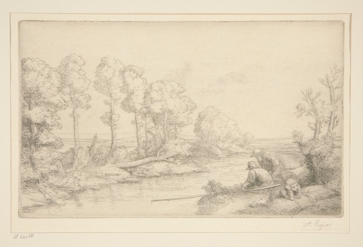 Lepo joen rannalla tekijältä Alphonse Legros