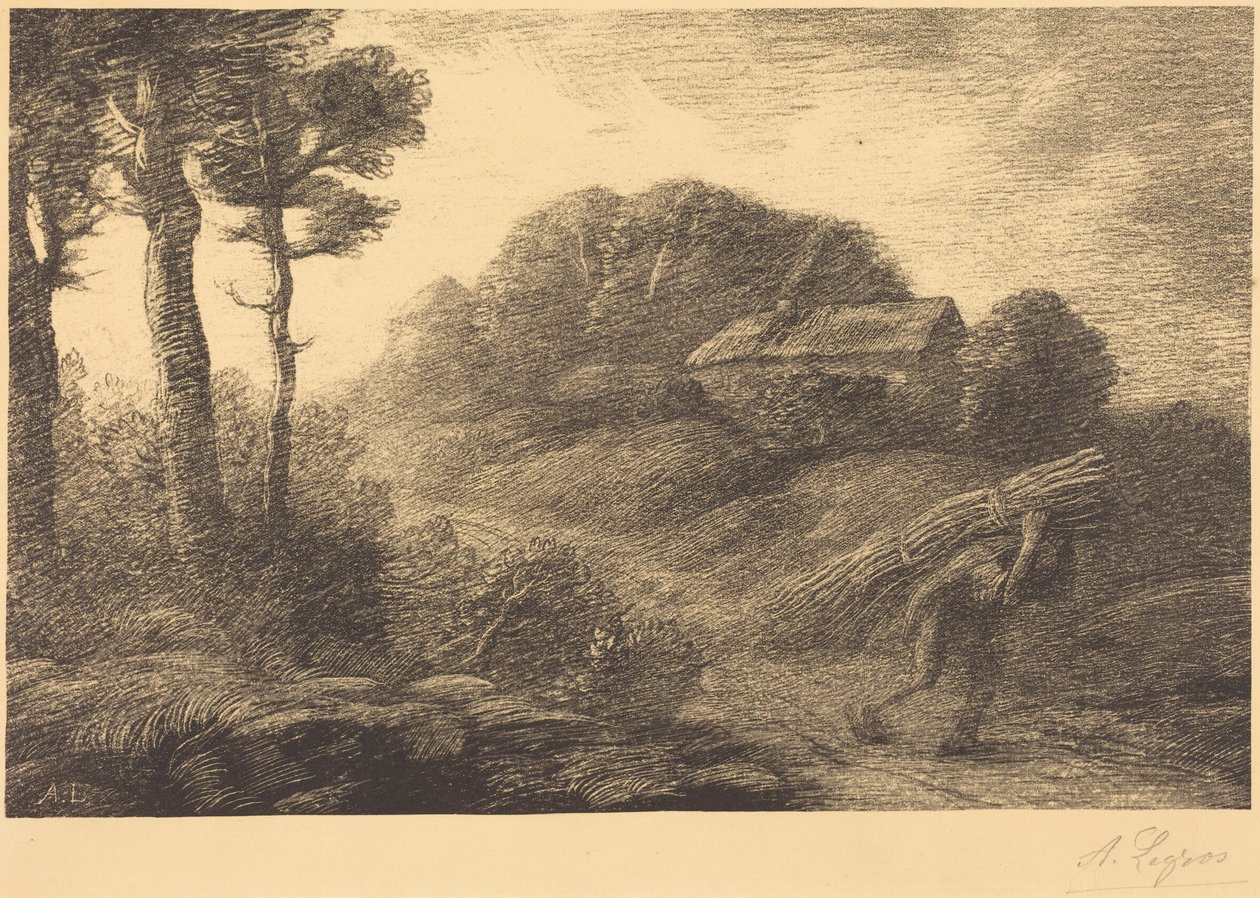 Return of the Fagot-gatherer, 2. kuva (Le retour du fagotier) tekijältä Alphonse Legros