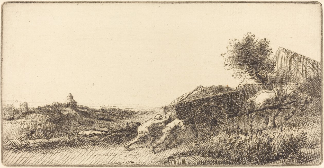 Paluu Hay Rentrant le foinin kanssa. tekijältä Alphonse Legros
