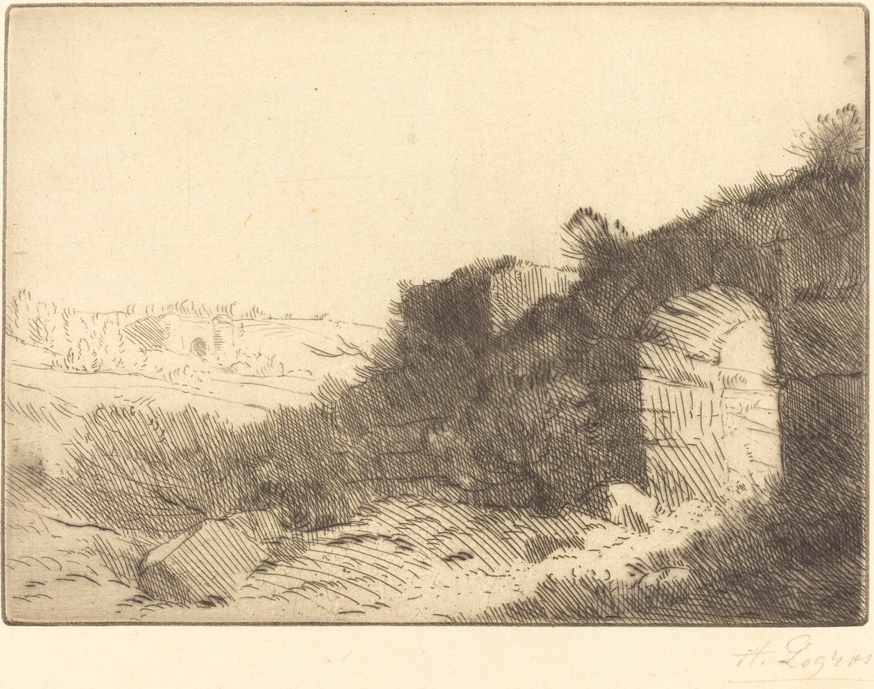 Rooman raunio (Ruine romaine) tekijältä Alphonse Legros